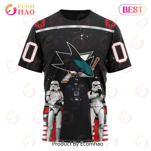 NHL San Jose Sharks Special Star Wars Design May The 4th Be With You 3D Hoodie