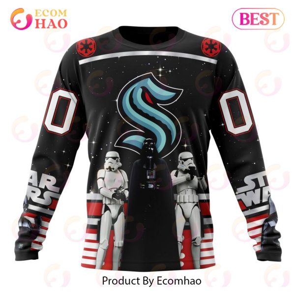 NHL Seattle Kraken Special Star Wars Design May The 4th Be With You 3D Hoodie