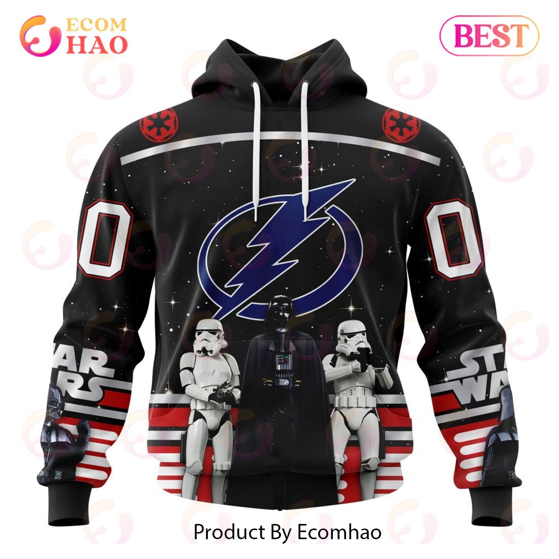 NHL Tampa Bay Lightning Special Star Wars Design May The 4th Be With You 3D Hoodie