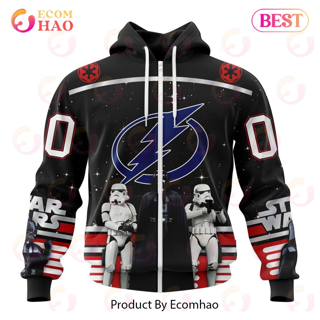 NHL Tampa Bay Lightning Special Star Wars Design May The 4th Be With You 3D Hoodie