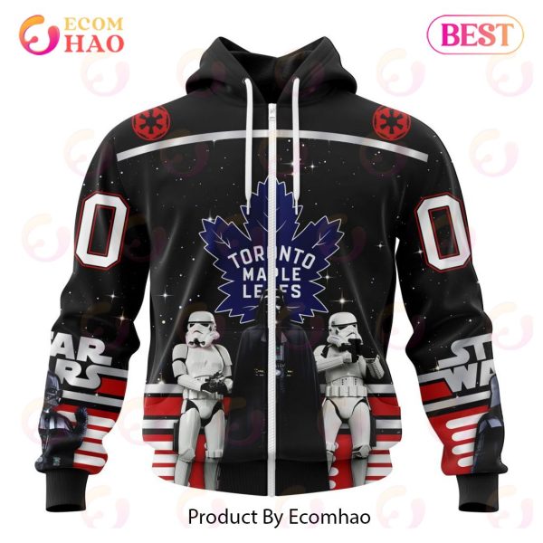 NHL Toronto Maple Leafs Special Star Wars Design May The 4th Be With You 3D Hoodie