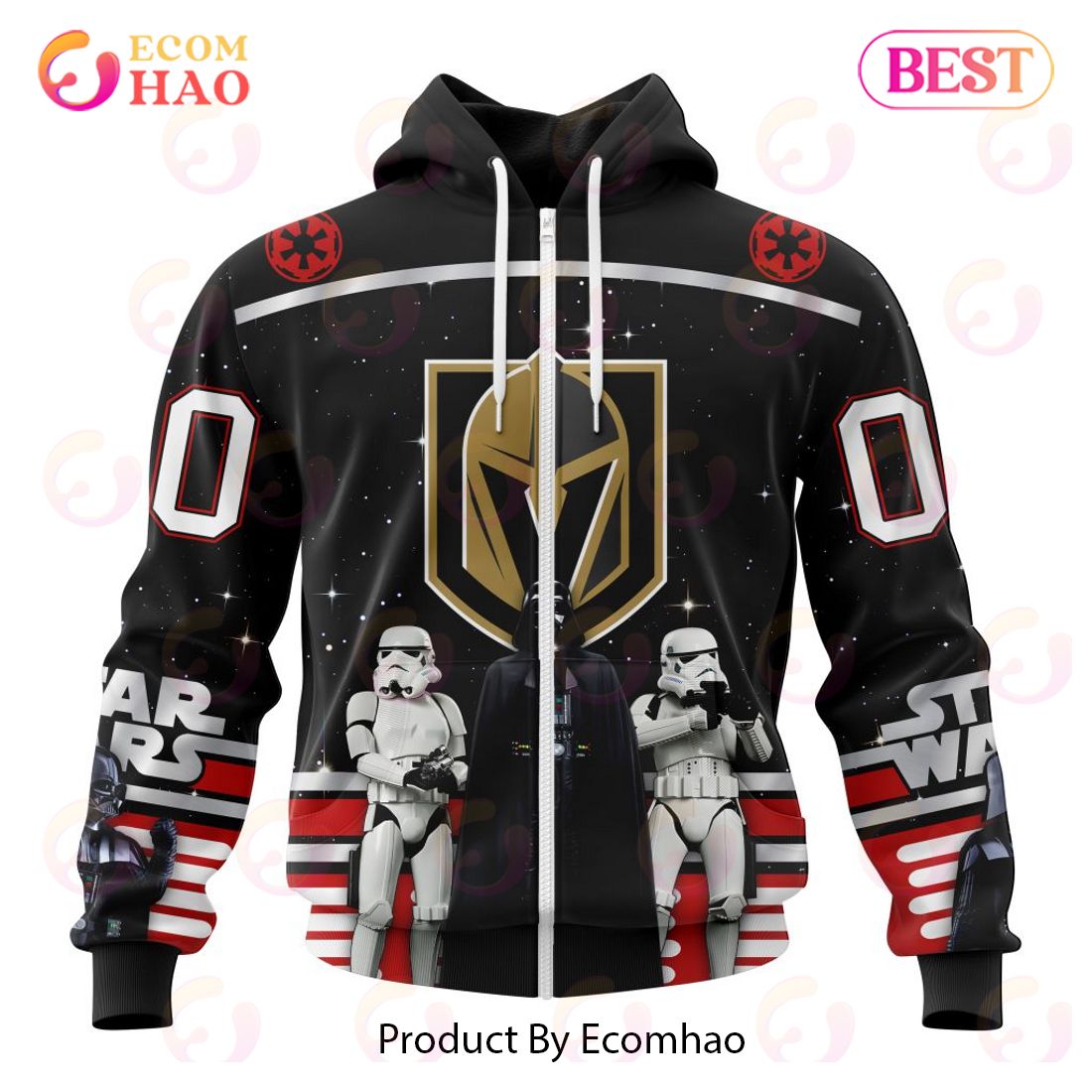 NHL Vegas Golden Knights Special Star Wars Design May The 4th Be With You 3D Hoodie