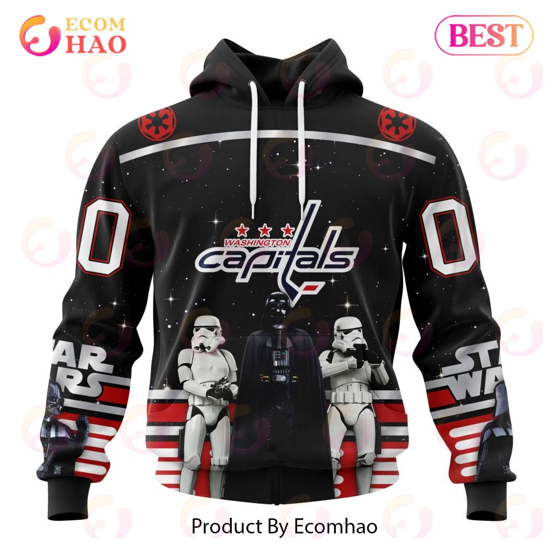 NHL Washington Capitals Special Star Wars Design May The 4th Be With You 3D Hoodie