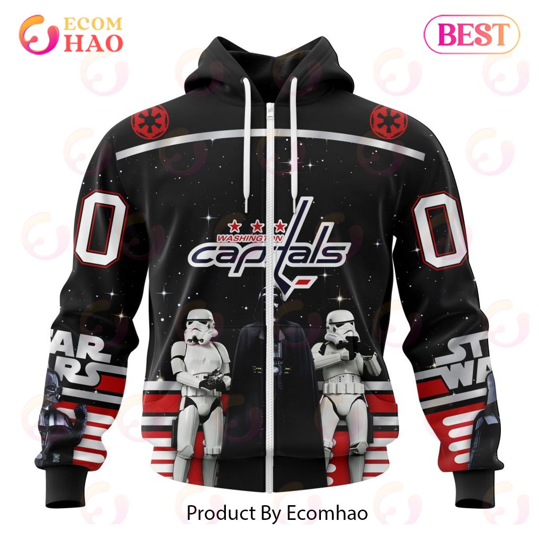 NHL Washington Capitals Special Star Wars Design May The 4th Be With You 3D Hoodie