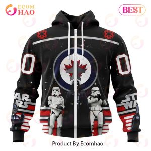 NHL Winnipeg Jets Special Star Wars Design May The 4th Be With You 3D Hoodie