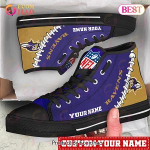 NFL Baltimore Ravens Custom Your Name High Top Shoes