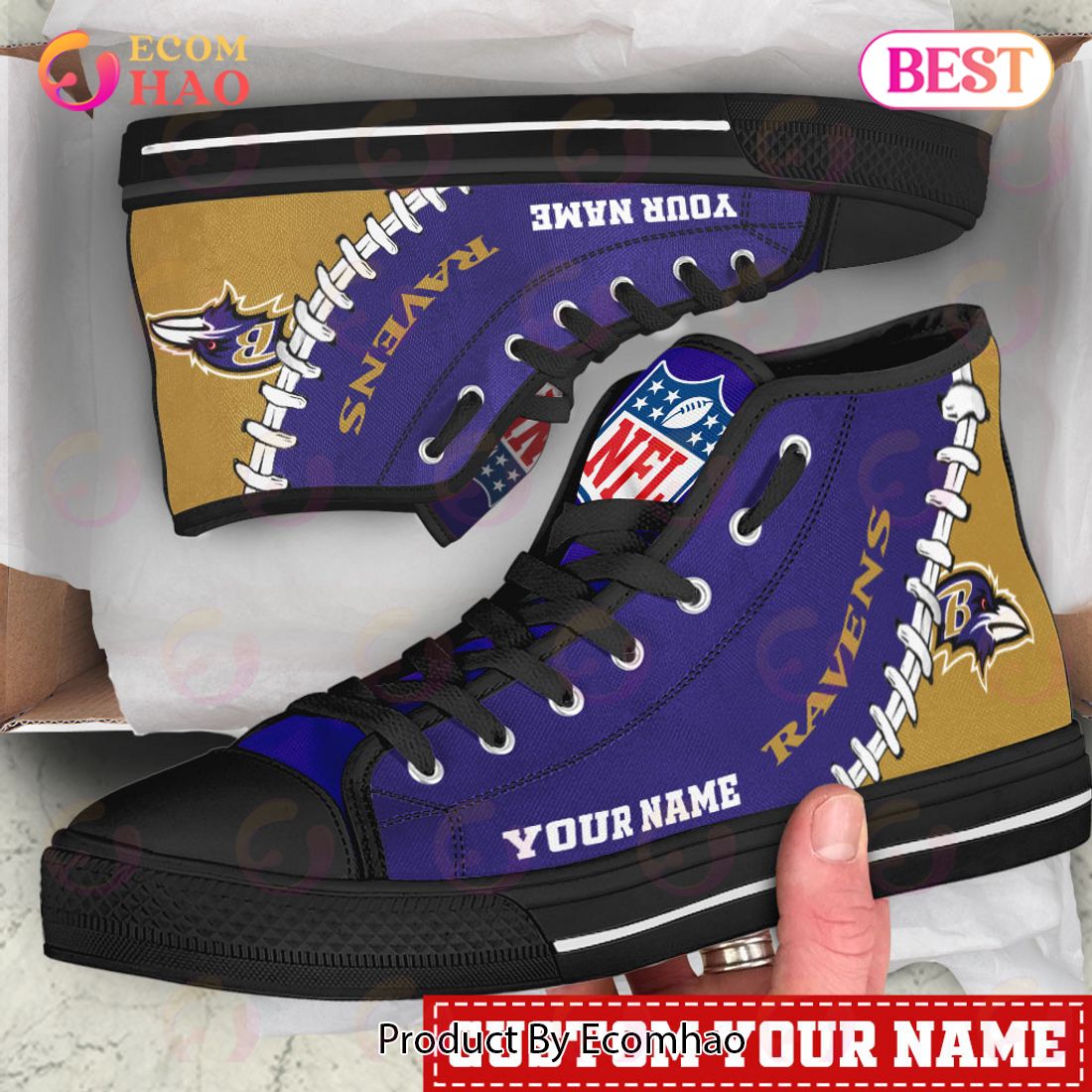 NFL Arizona Cardinals Custom Your Name High Top Shoes