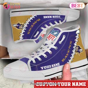 NFL Baltimore Ravens Custom Your Name High Top Shoes