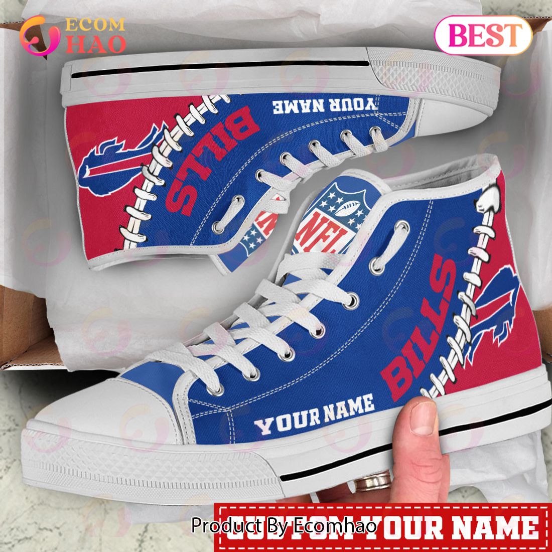 NFL Buffalo Bills Custom Your Name High Top Shoes - Ecomhao Store