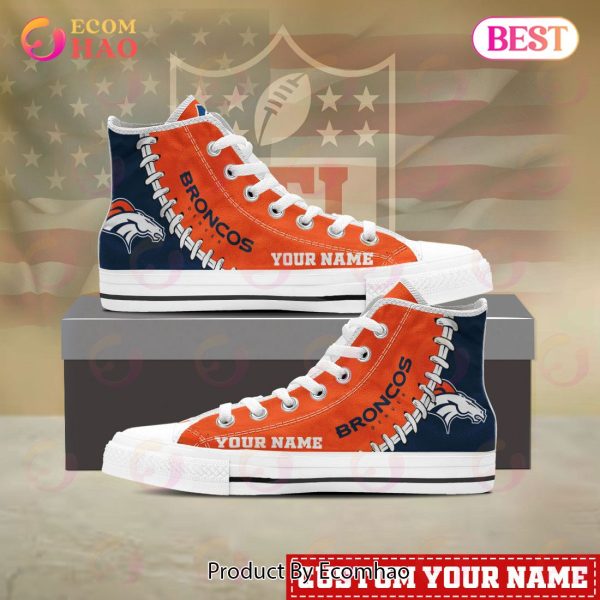 NFL Denver Broncos Custom Your Name High Top Shoes
