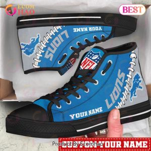 NFL Detroit Lions Custom Your Name High Top Shoes