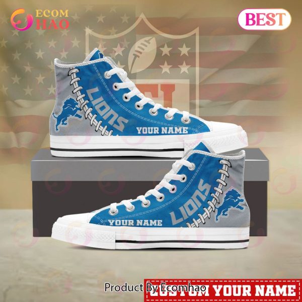 NFL Detroit Lions Custom Your Name High Top Shoes