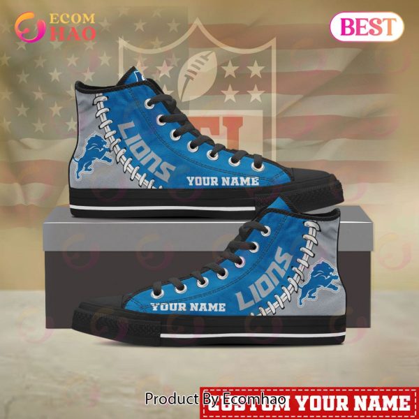 NFL Detroit Lions Custom Your Name High Top Shoes