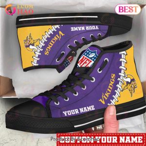 NFL Minnesota Vikings Custom Your Name High Top Shoes