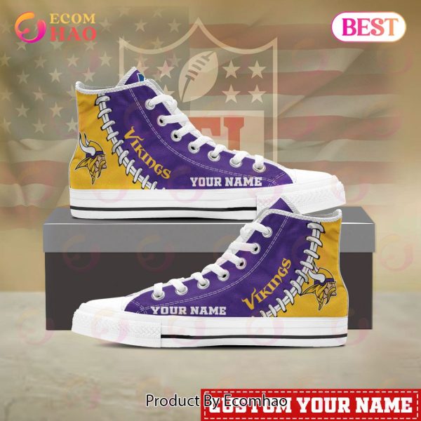 NFL Minnesota Vikings Custom Your Name High Top Shoes