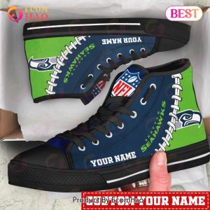 NFL Seattle Seahawks Custom Your Name High Top Shoes