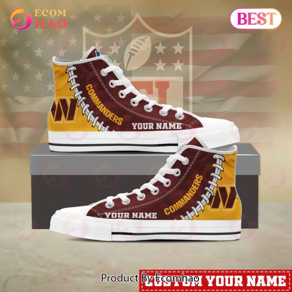 NFL Washington Commanders Custom Your Name High Top Shoes