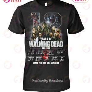 12 Years Of The Walking Dead 2010 – 2022 Thank You For The Memories T-Shirt