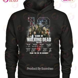 12 Years Of The Walking Dead 2010 – 2022 Thank You For The Memories T-Shirt