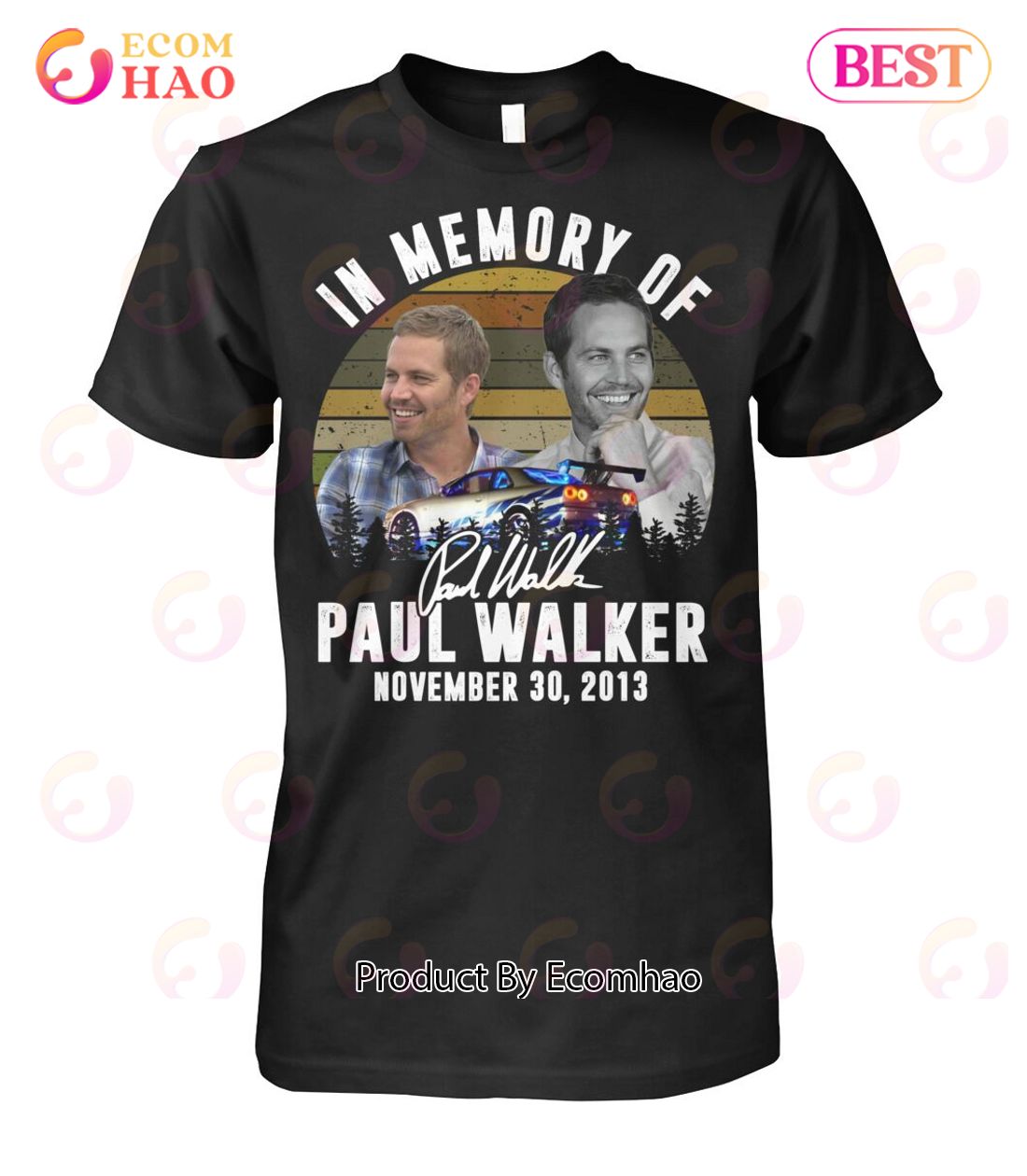 In Memory Of Paul Walker November 30, 2013 T-Shirt