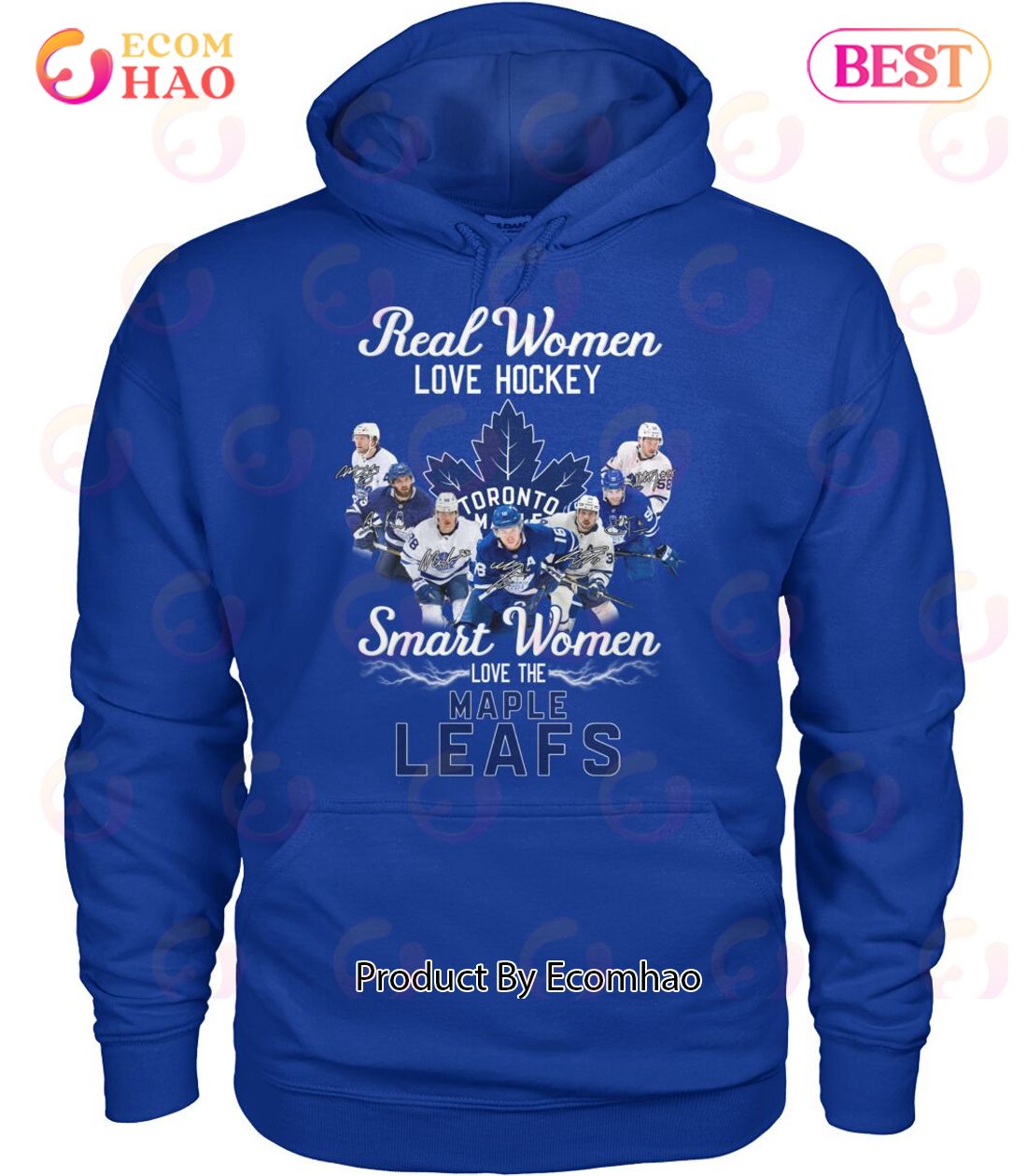 Real Women Love Hockey Smart Women Love The Toronto Maple Leafs T-Shirt