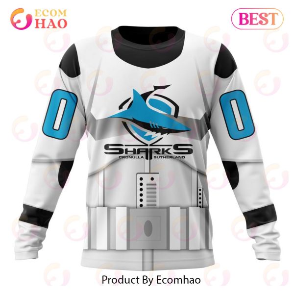 NRL Cronulla-Sutherland Sharks Special Star Wars Design 3D Hoodie