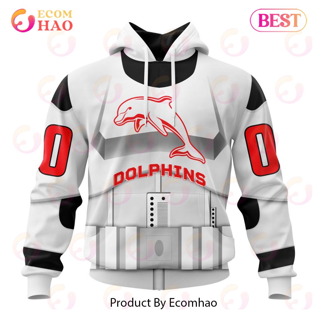 NRL Dolphins Special Star Wars Design 3D Hoodie