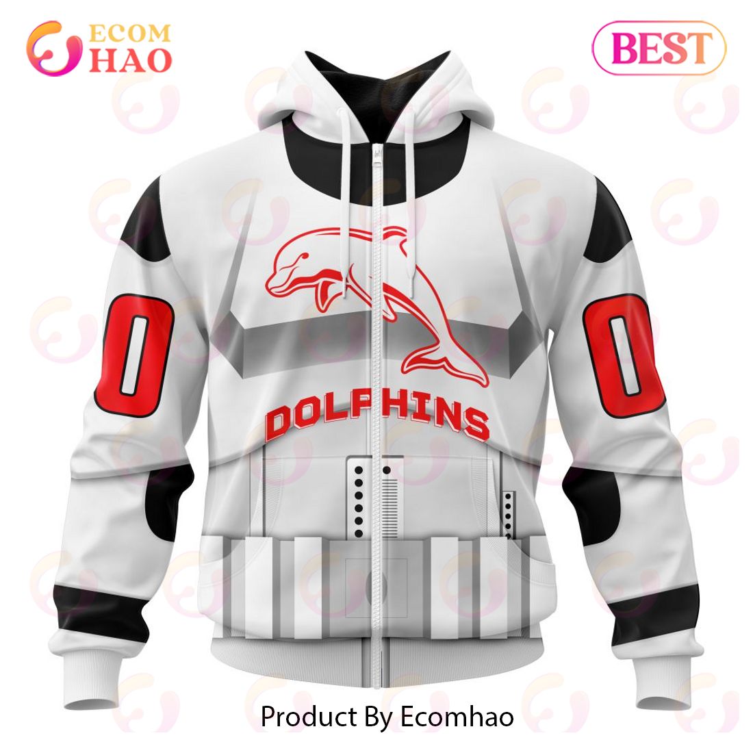 NRL Dolphins Special Star Wars Design 3D Hoodie