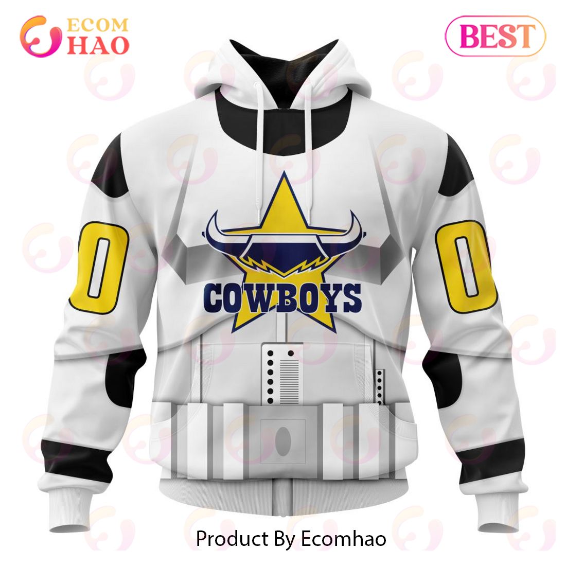 NRL North Queensland Cowboys Special Star Wars Design 3D Hoodie