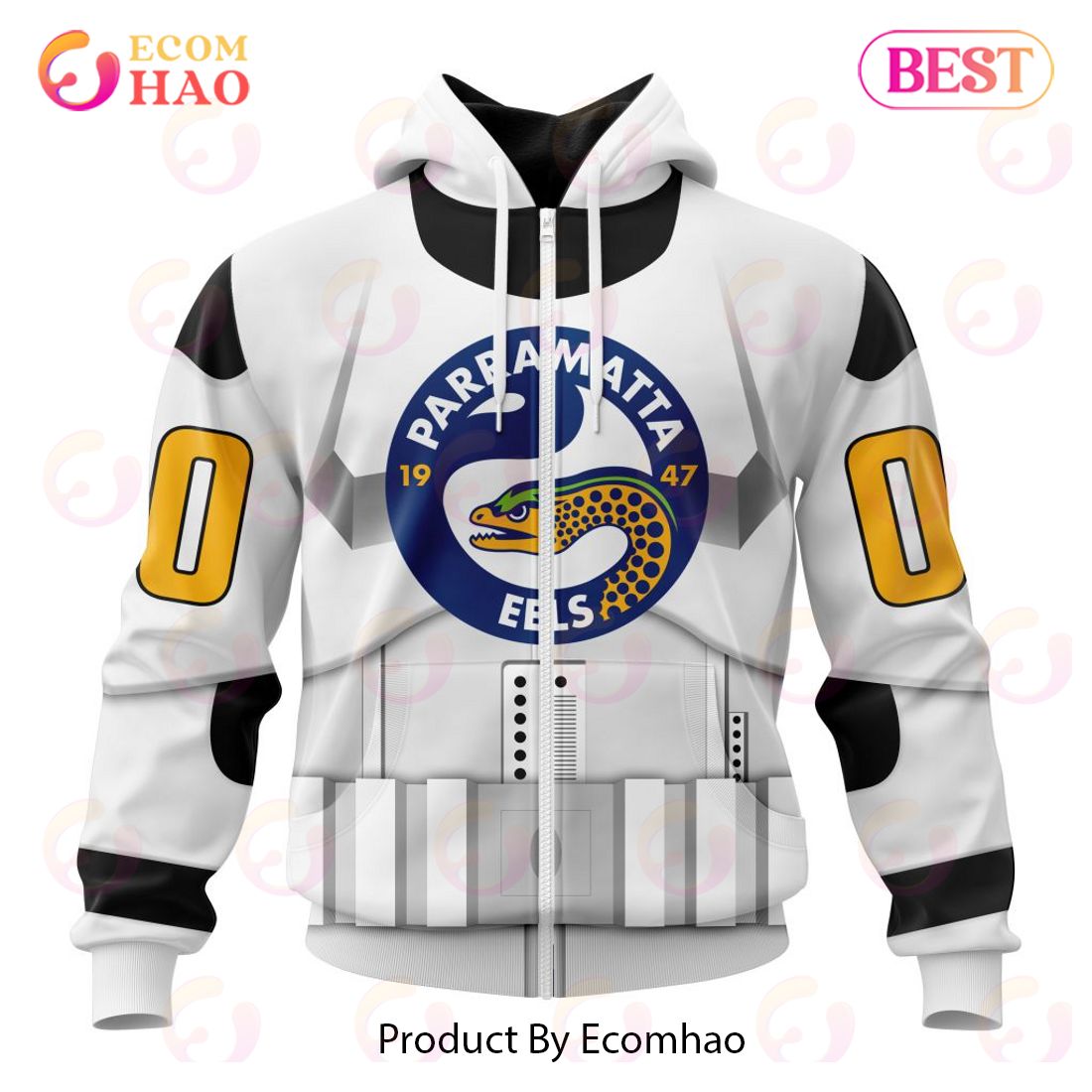 NRL Parramatta Eels Special Star Wars Design 3D Hoodie