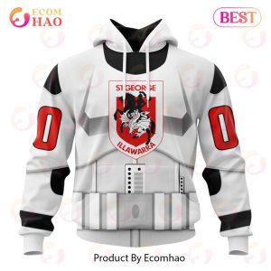 NRL St. George Illawarra Dragons Combo 3D Hoodie And Long Pants