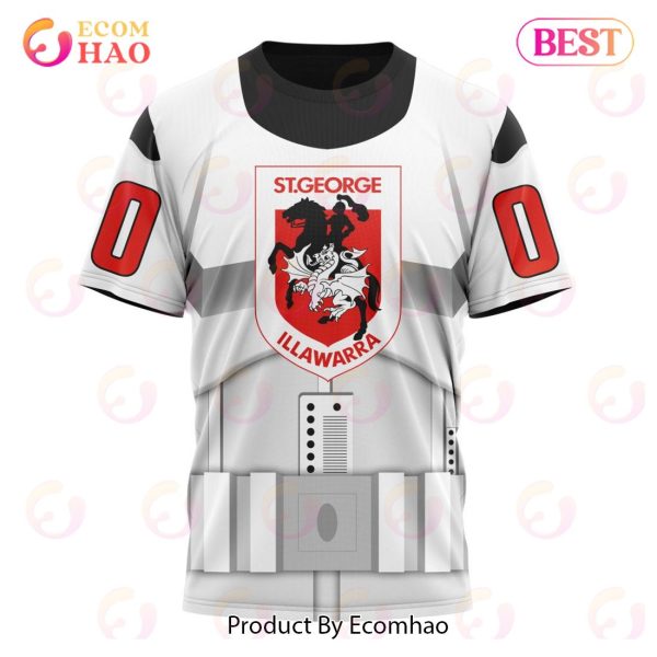 NRL St. George Illawarra Dragons Special Star Wars Design 3D Hoodie