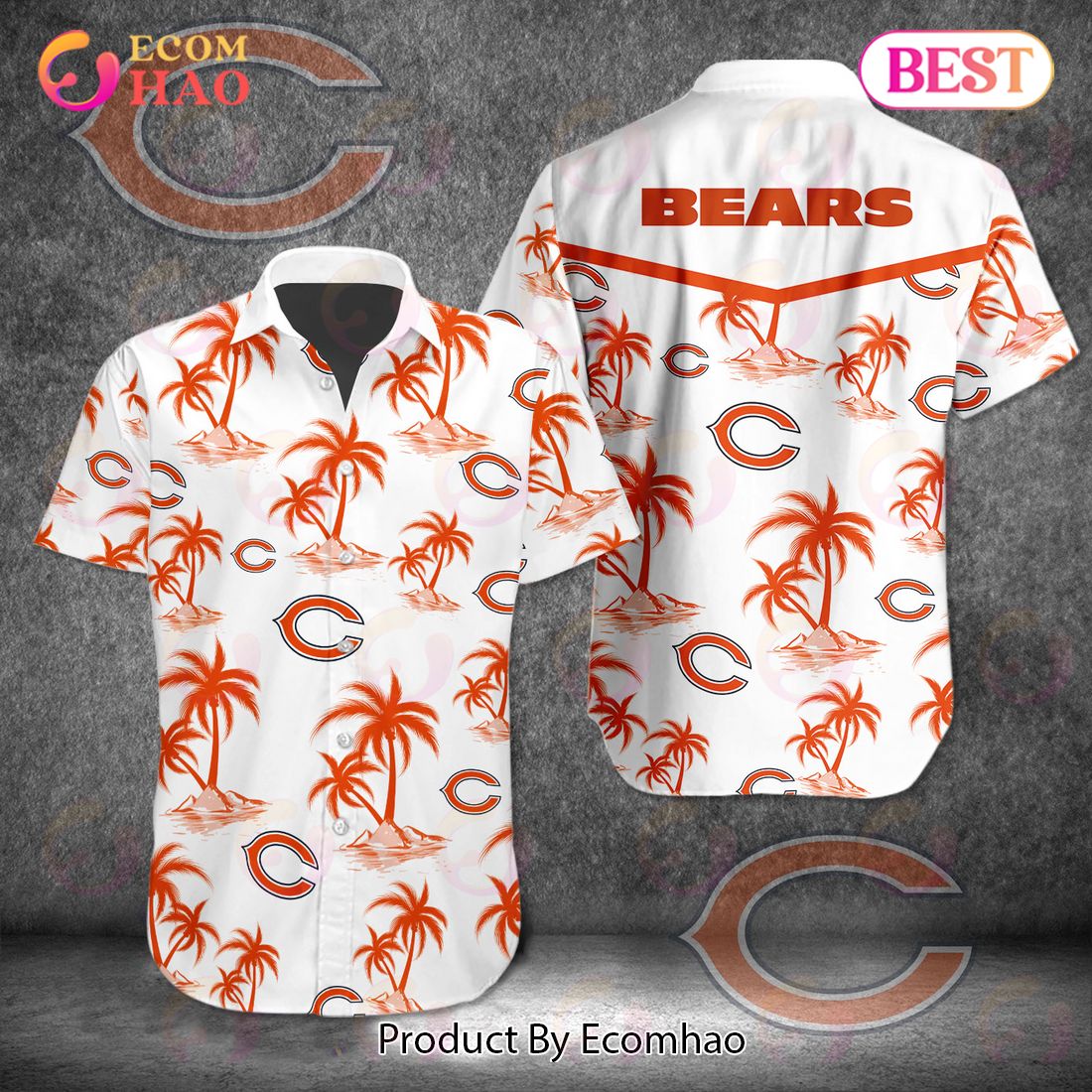 Tropical NFL Chicago Bears Button Shirt