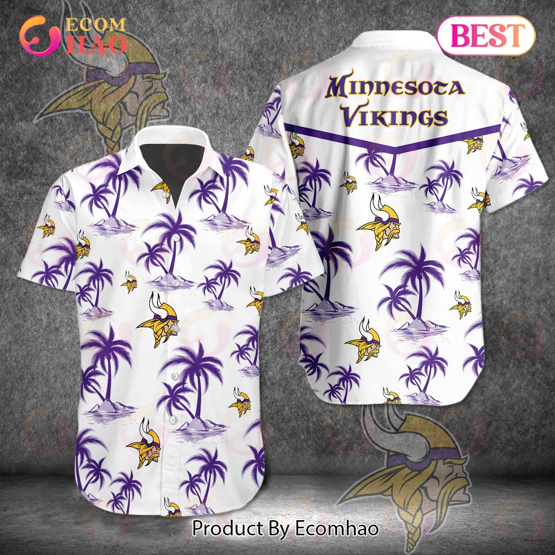 Tropical NFL Minnesota Vikings Button Shirt