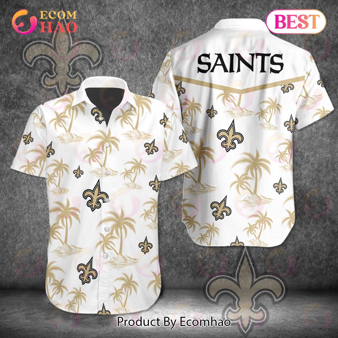 Tropical NFL New Orleans Saints Button Shirt