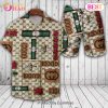 Gucci Black Green Gold Hot Summer GC Hawaiian Shirt And Shorts