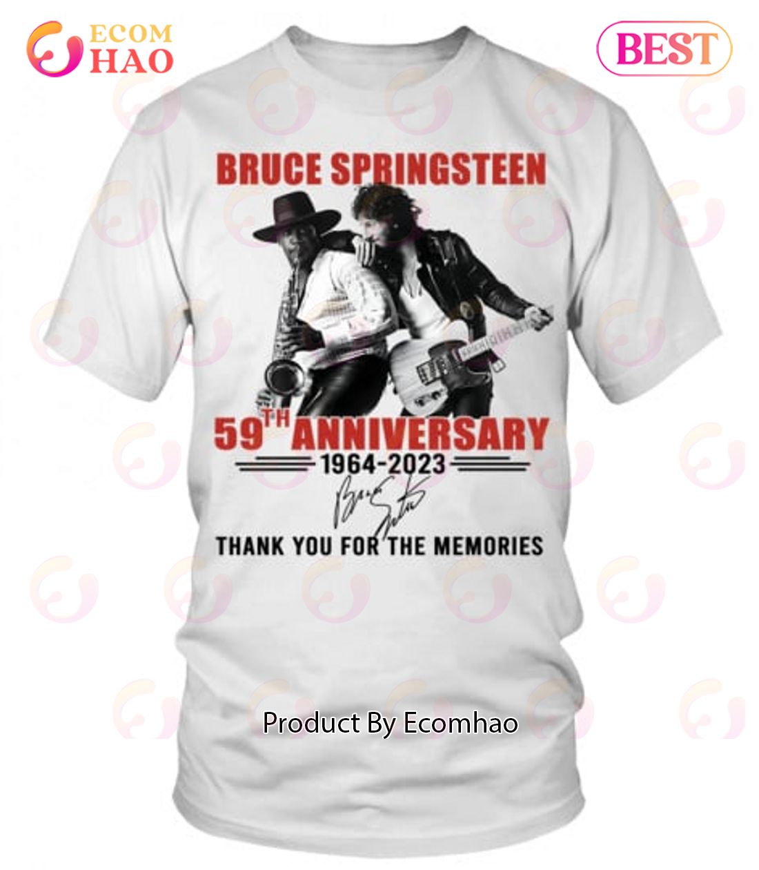 Bruce Springsteen 59th Anniversary 1964 – 2023 Thank You For The Memories T-Shirt