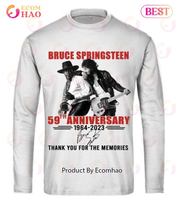 Bruce Springsteen 59th Anniversary 1964 – 2023 Thank You For The Memories T-Shirt