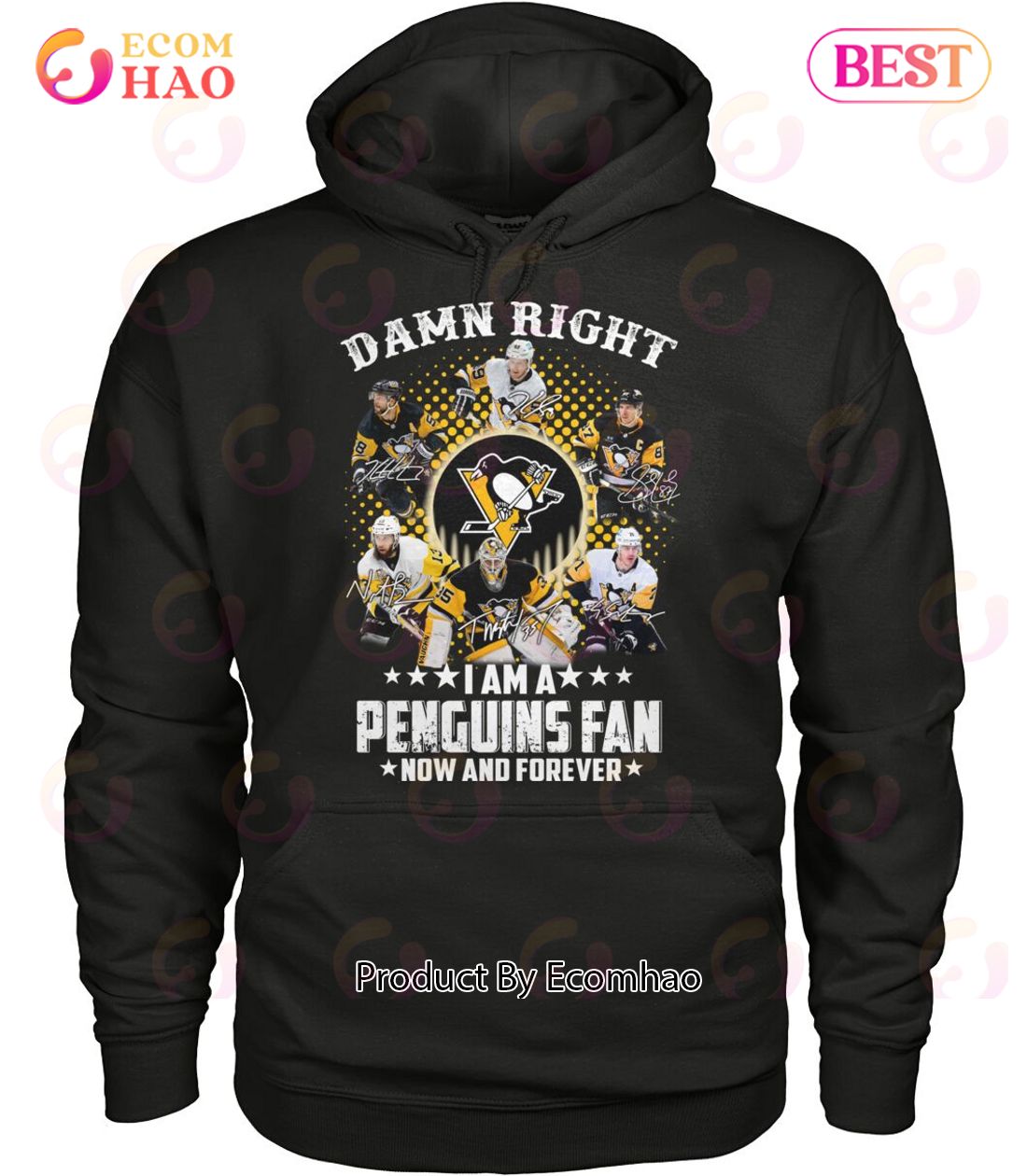 Damn Right I Am A Penguins Fan Now And Forever T-Shirt