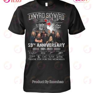 Lynyrd Skynyrd Gary Rossington 59th Anniversary 1964 – 2023 Thank You For The Memories T-Shirt
