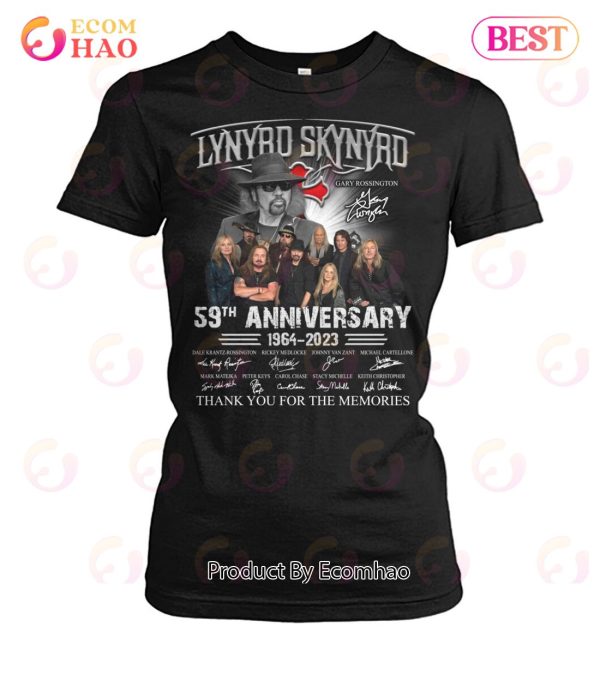 Lynyrd Skynyrd Gary Rossington 59th Anniversary 1964 – 2023 Thank You For The Memories T-Shirt