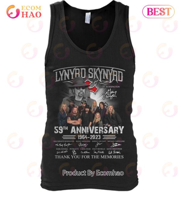 Lynyrd Skynyrd Gary Rossington 59th Anniversary 1964 – 2023 Thank You For The Memories T-Shirt