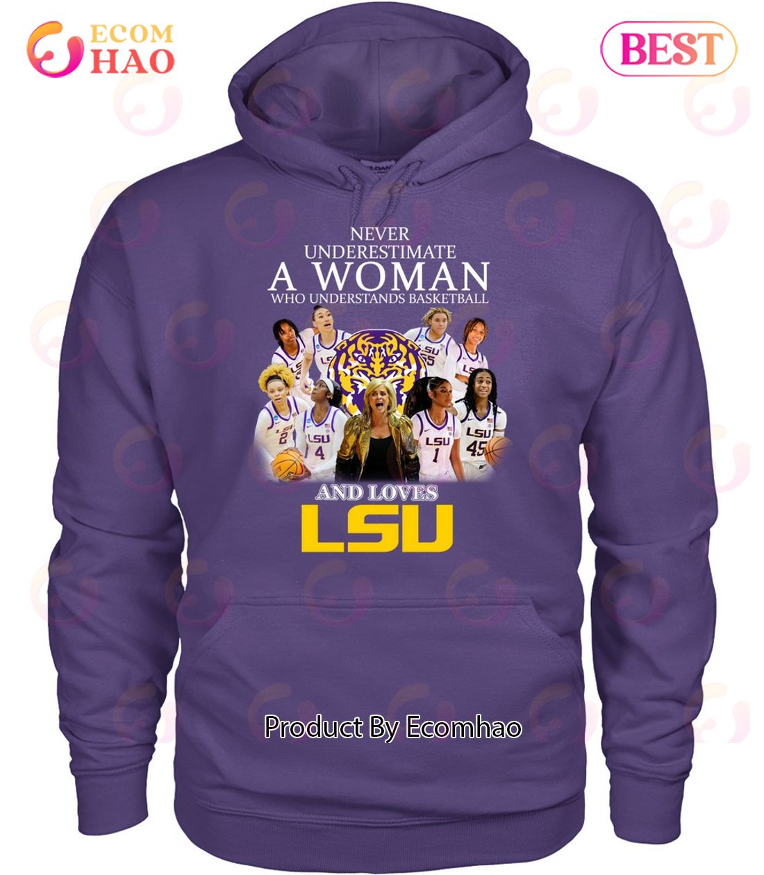 Never Underestimate Who Understands Basketball And Loves LSU T-Shirt