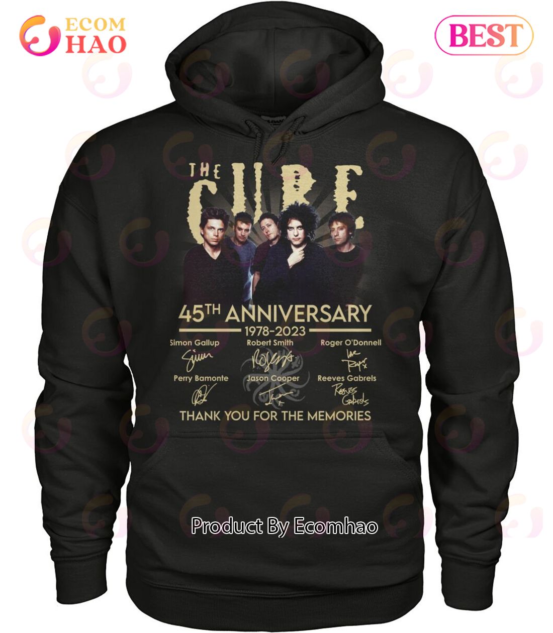 The Cure 45th Anniversary 1978 – 2023 Thank You For The Memories T-Shirt