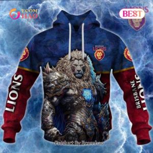 AFL Brisbane Lions Warrior 2023 3D Hoodie
