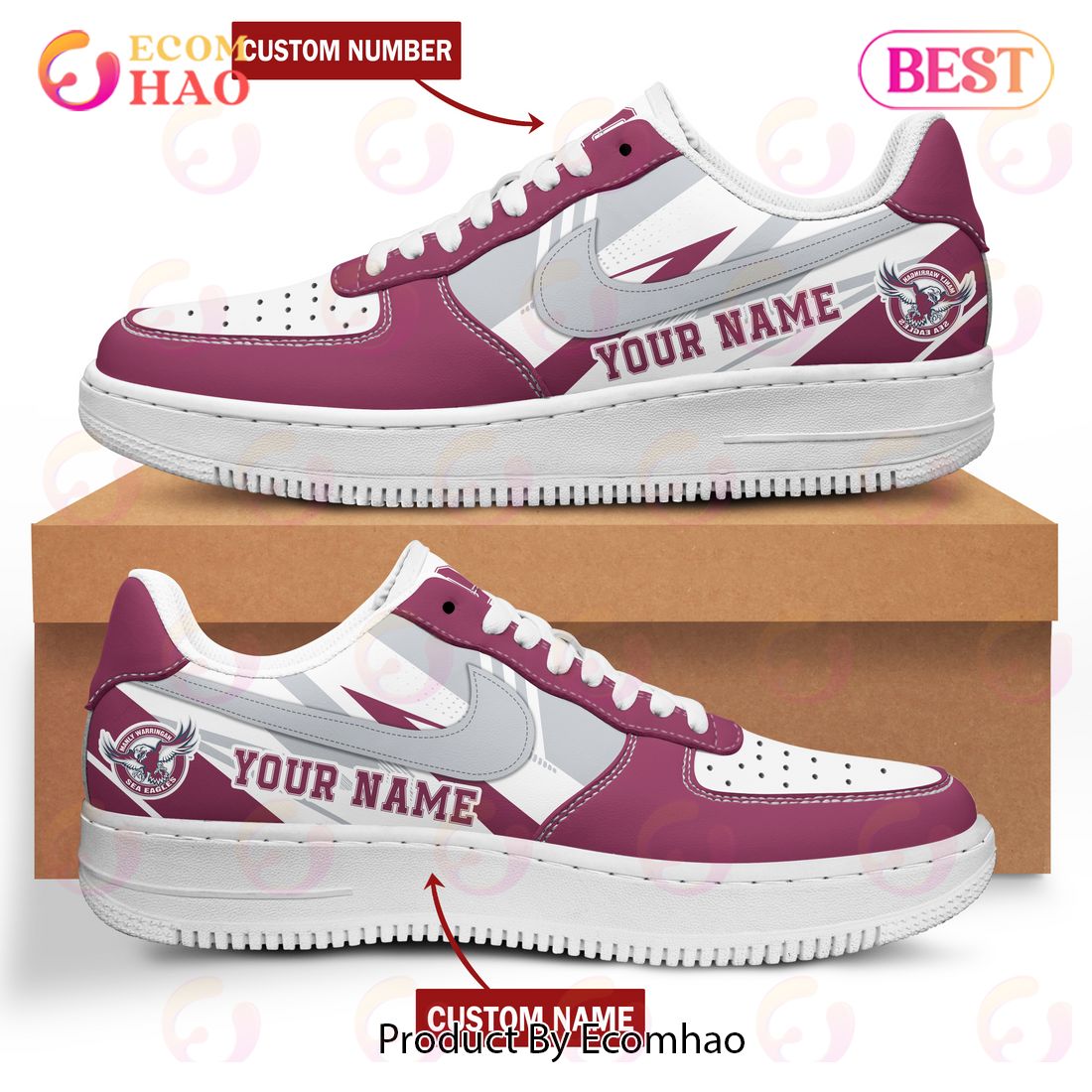 NRL Manly Sea Eagles Air Force 1 Custom Name