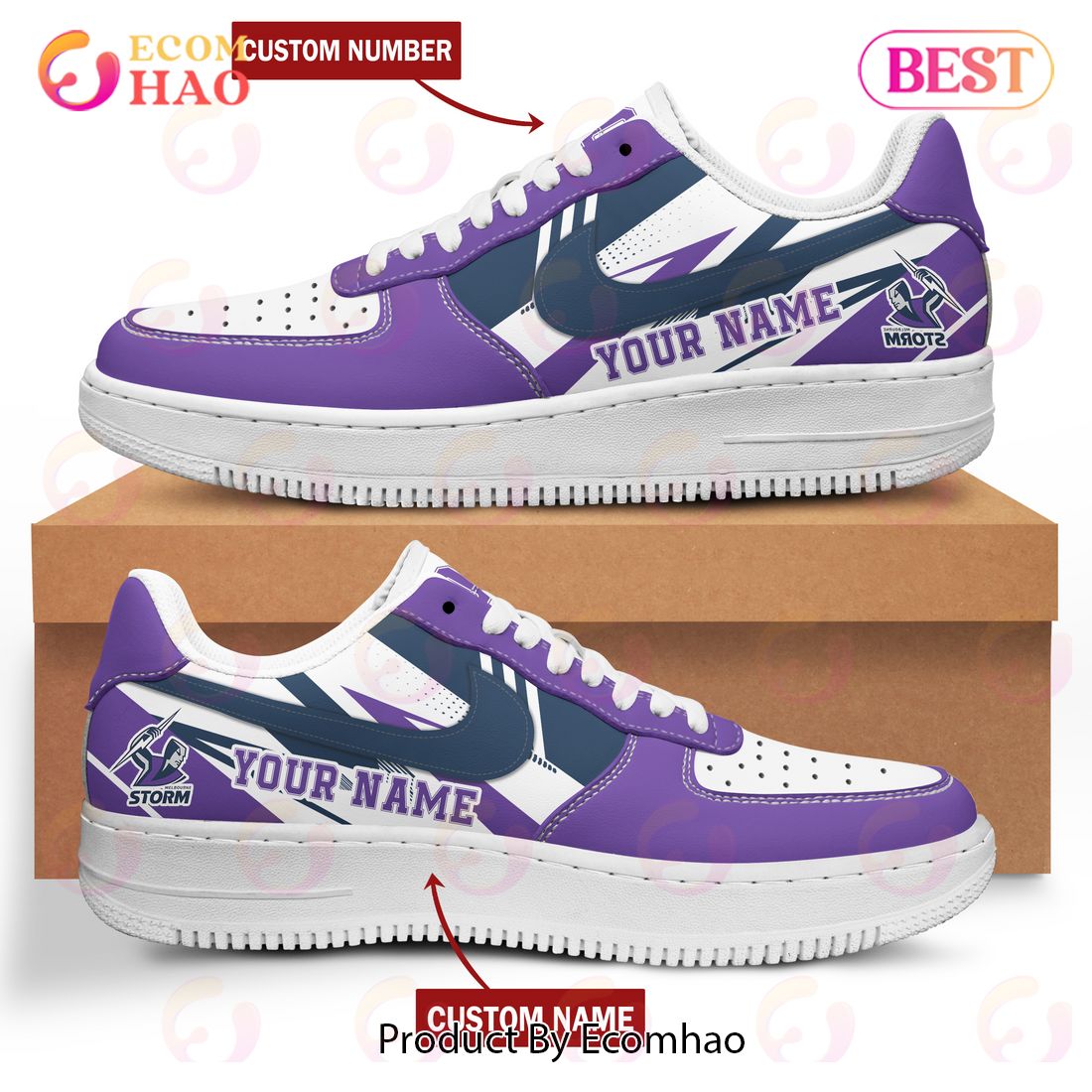 NRL Melbourne Storm Air Force 1 Custom Name