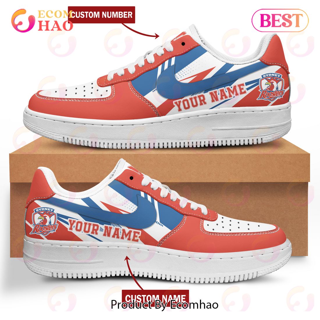 NRL Sydney Roosters Air Force 1 Custom Name