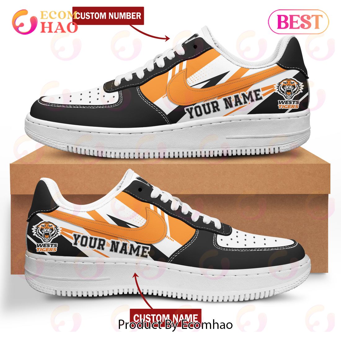 NRL Wests Tigers Air Force 1 Custom Name