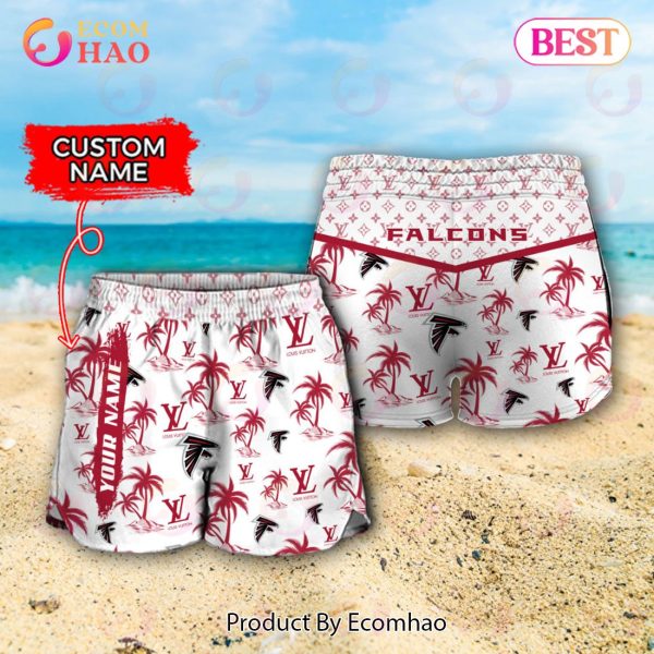 NFL Atlanta Falcons Louis Vuitton Logo Pattern Hawaiian Shirt & Shorts
